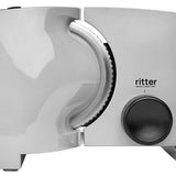 ritter nova 1 Duo Plus Elektrischer Allesschneider & Schneidemaschine aus Metall mit ECO-Motor, Made in Germany, Grau