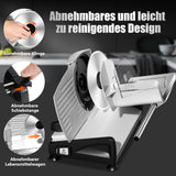 YASHE Elektrische Allesschneider Mit Leisem DC-Motor, 200W Brotschneidemaschine, Duale 19CM Edelstahlklingen, 0-15mm Einstellbare Schnittstärke, Ideal Für Fleisch, Käse, Brot Und Gemüse