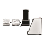 Solis Elektrischer Gemüseschneider Slice & More 8401 - Allesschneider - Spiralscheider - Multiraffel + Schneidemaschine + Gemüsereiber mit 5 Schneidetrommeln - Edelstahl/Kunststoff - 350 Watt