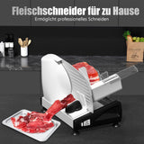 YASHE Elektrische Allesschneider Mit Leisem DC-Motor, 200W Brotschneidemaschine, Duale 19CM Edelstahlklingen, 0-15mm Einstellbare Schnittstärke, Ideal Für Fleisch, Käse, Brot Und Gemüse