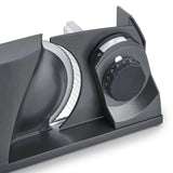 GRAEF. Klappbarer Allesschneider MYtiny | Universale elektrische Schneidemaschine für die Küche MT1006 | Wurst, Gemüse, Brotschneidemaschine | Alleschneidemaschine klappbar | eisenglimmergrau