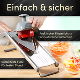 STONELINE Gemüsehobel, Mandoline, Gemüseschneider, V-Hobel, mit 5 Schneid-Einsätzen, Klingen aus Edelstahl