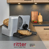 ritter E 16 E Elektrischer Allesschneider & Brotschneidemaschine aus Metall mit elektrolytisch poliertem Messer, Made in Germany
